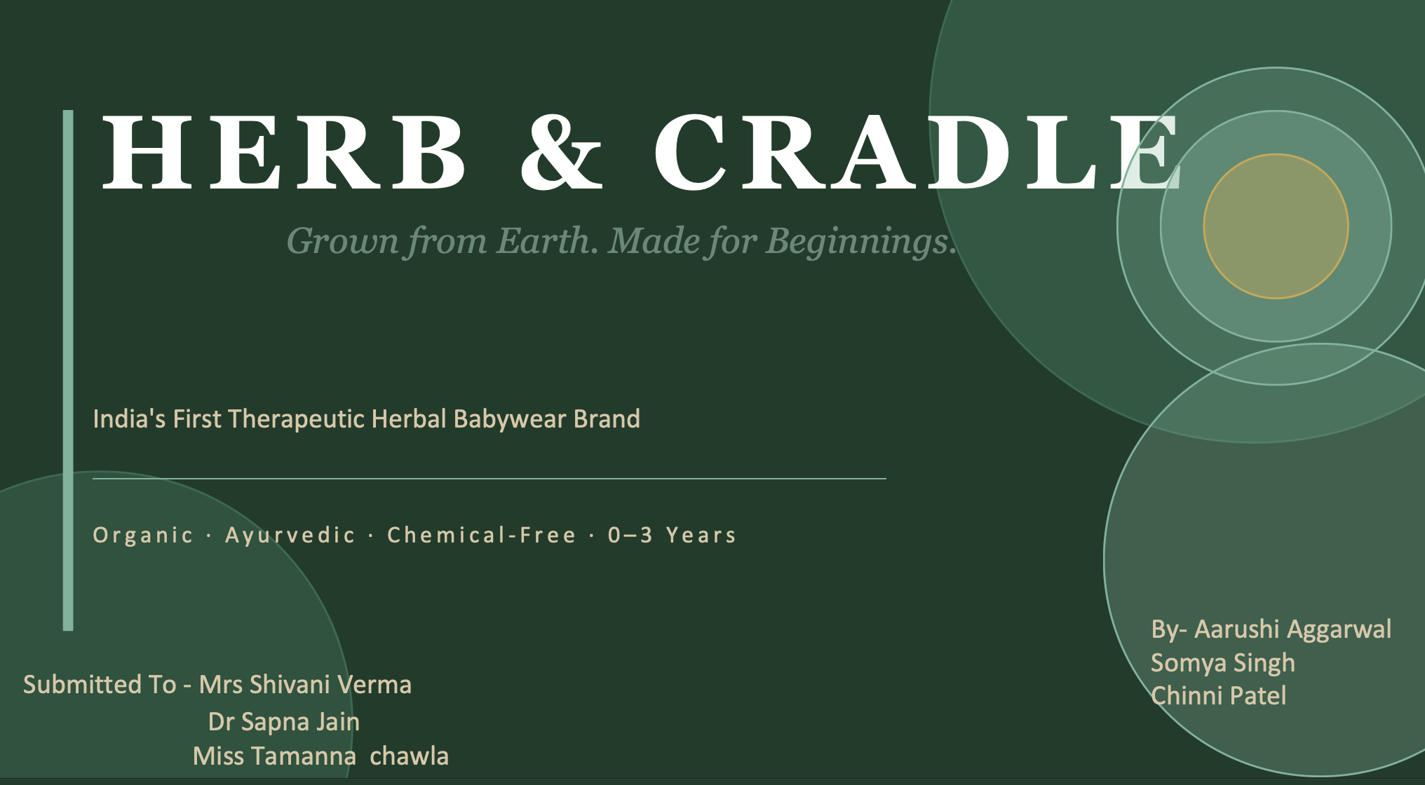 Herbs and Credles brand cover artwork with herbal-dyed cotton in soft greens.